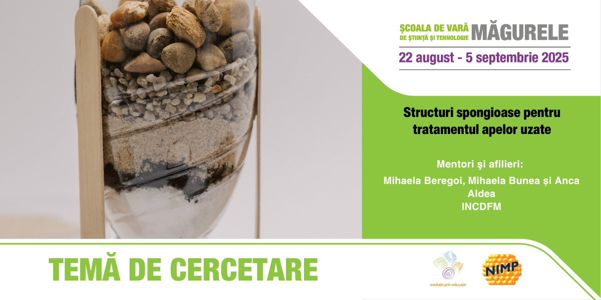 Structuri spongioase pentru tratamentul apelor uzate